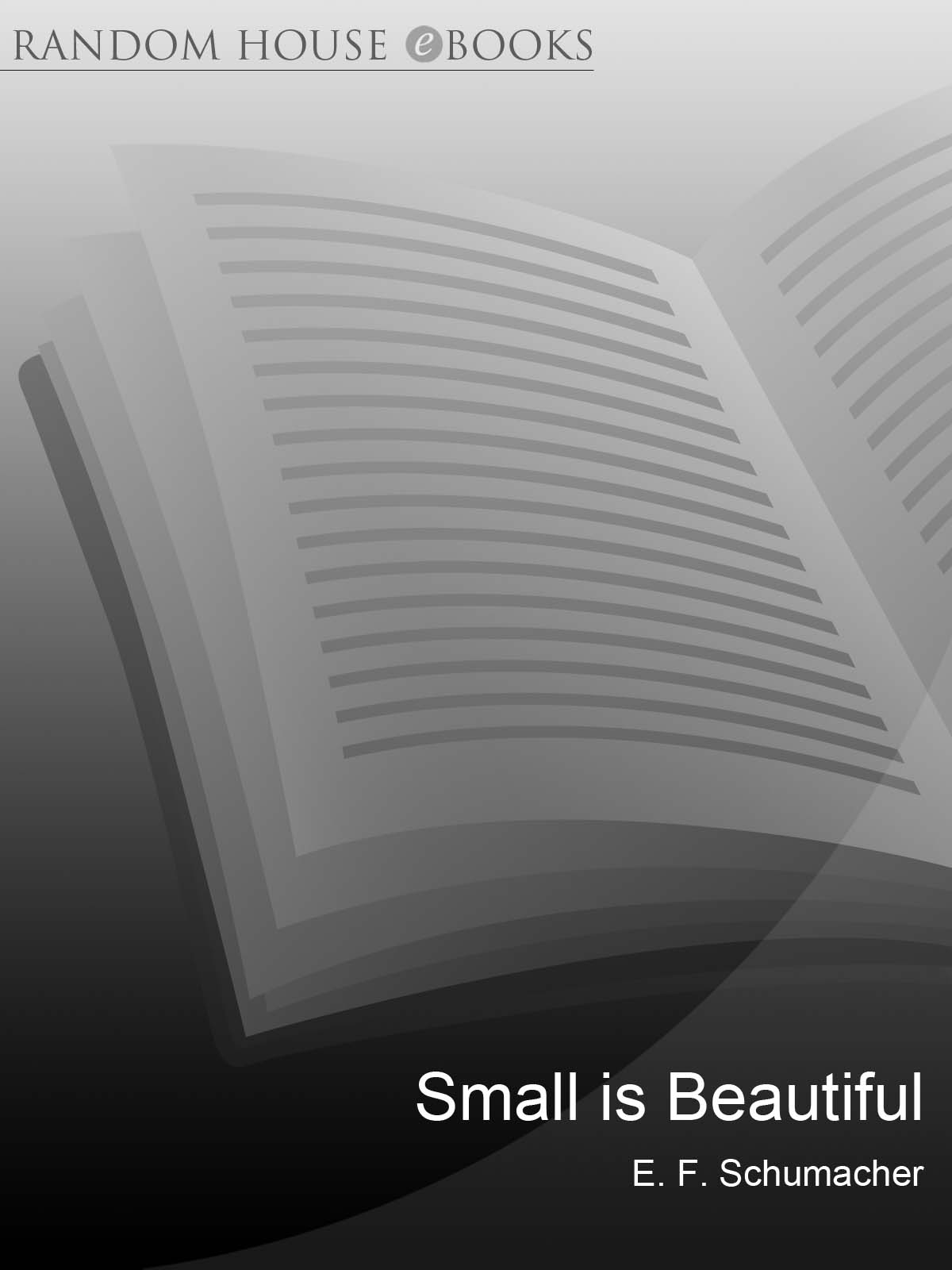 Small Is Beautiful: A Study of Economics as if People Mattered